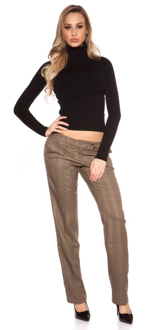 pants in square look with glitter Brownsilver
